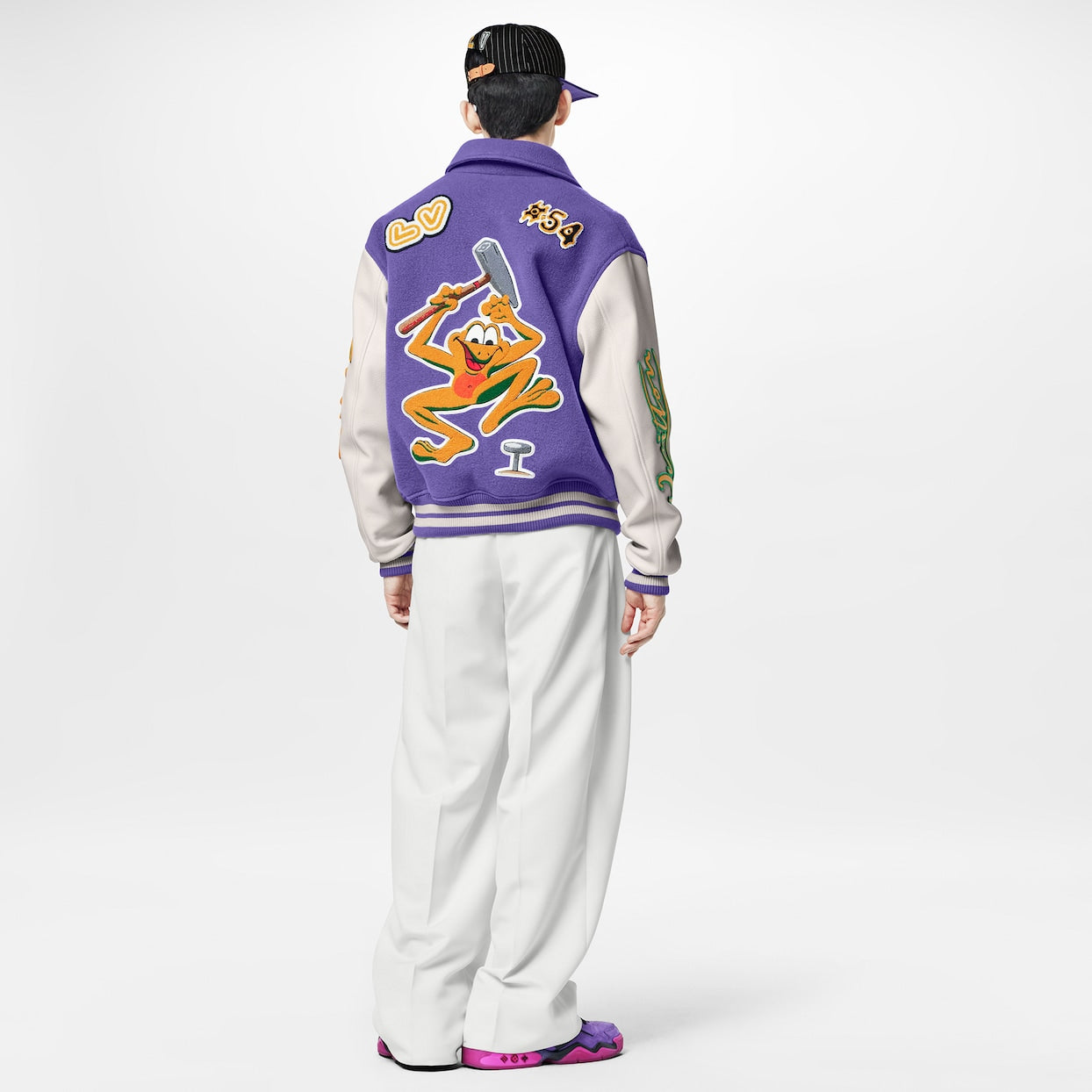 MULTI-PATCHES MIXED LEATHER VARSITY BLOUSON